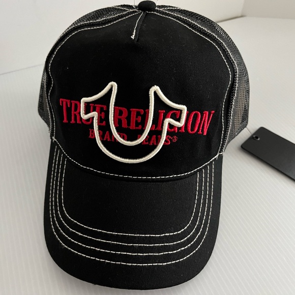 True Religion 5 Panel 3D Embroidered Logo Outline hat - Picture 2 of 10